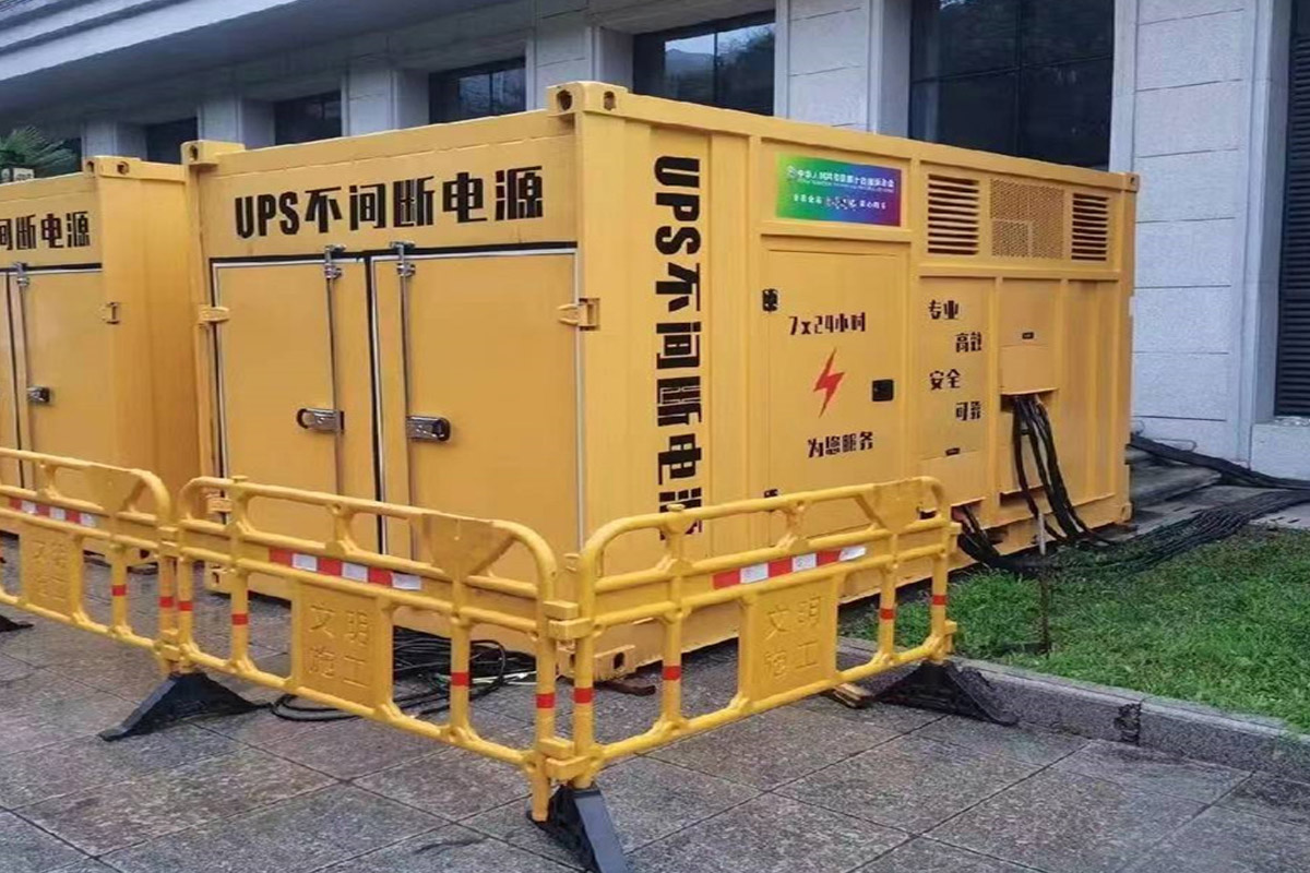 元宝山发电机租赁施工现场