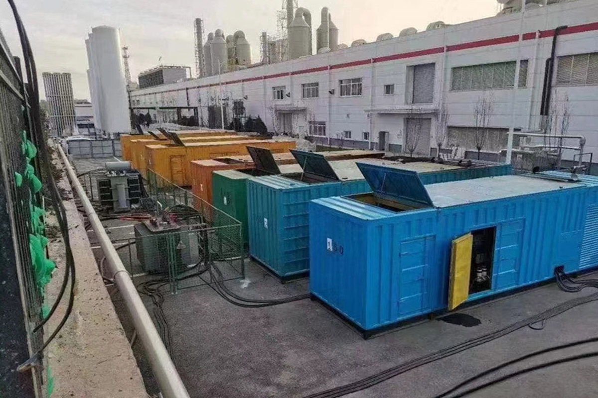 元宝山发电机租赁施工现场